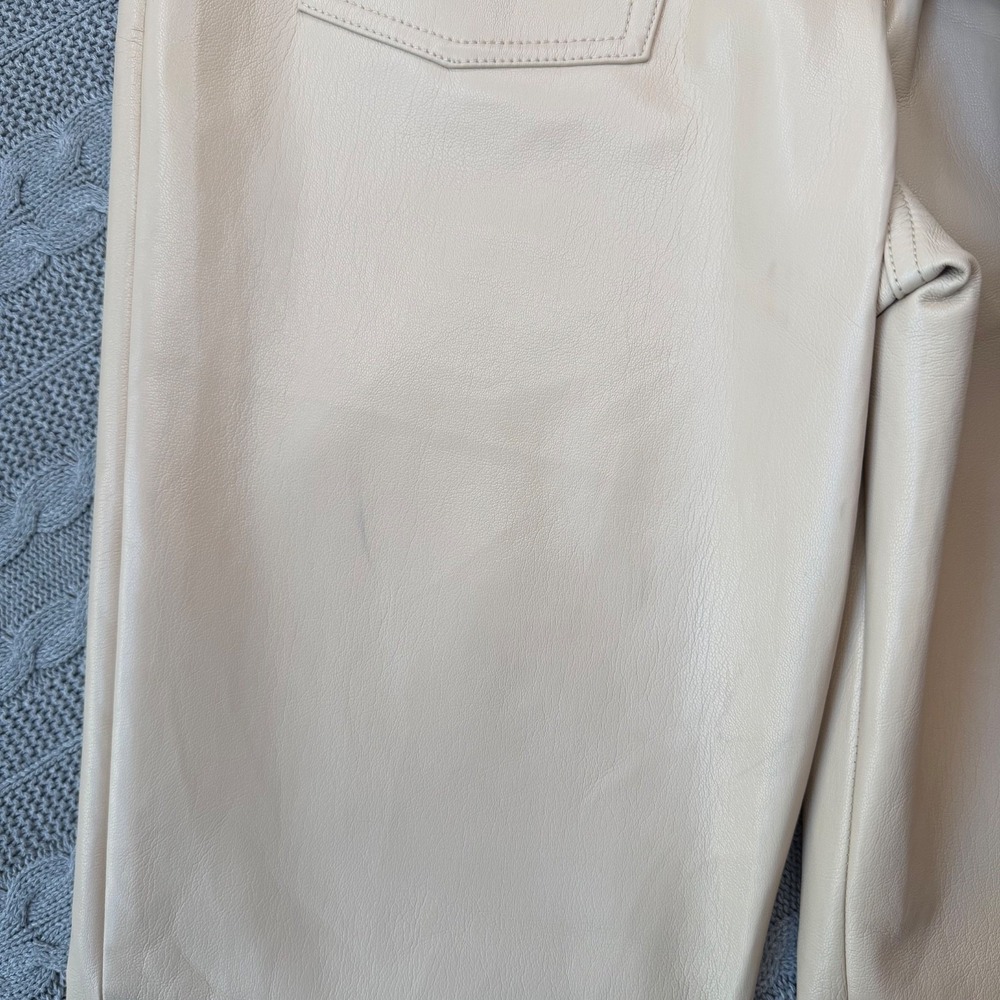 Wilfred Aritzia Melina Vegan Leather Minimalist Women 6 Cream Beige Neutral Chic - Picture 8 of 10